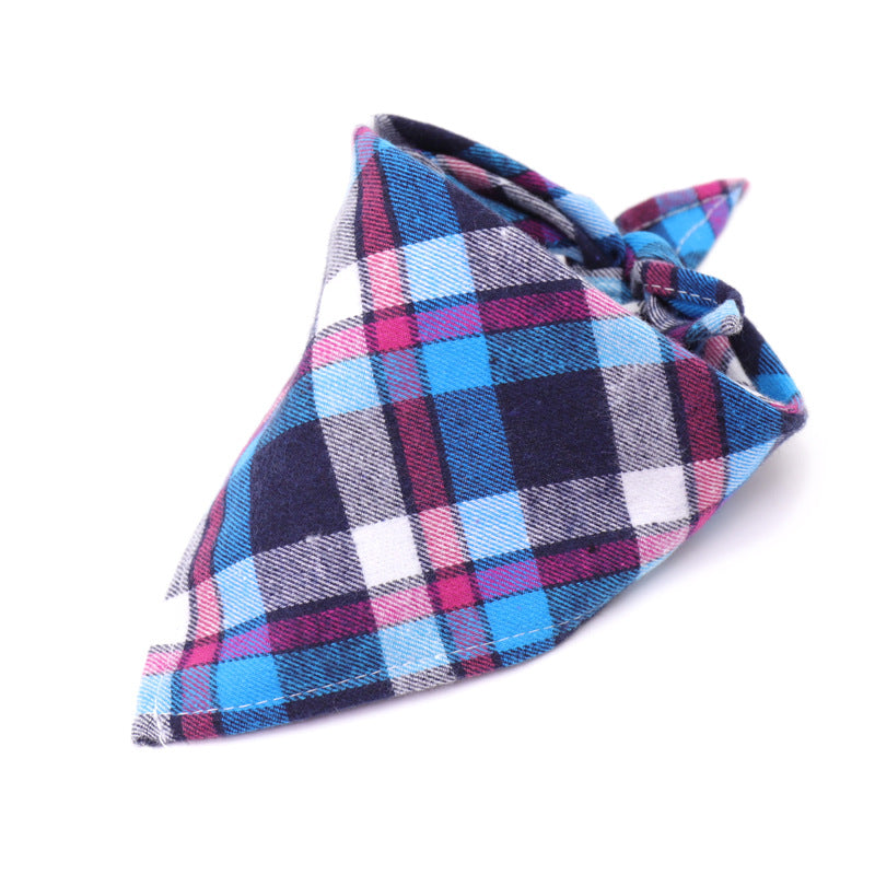 Cotton flannel baby plaid to increase triangle scarf Cotton flannel baby plaid to increase triangle scarf